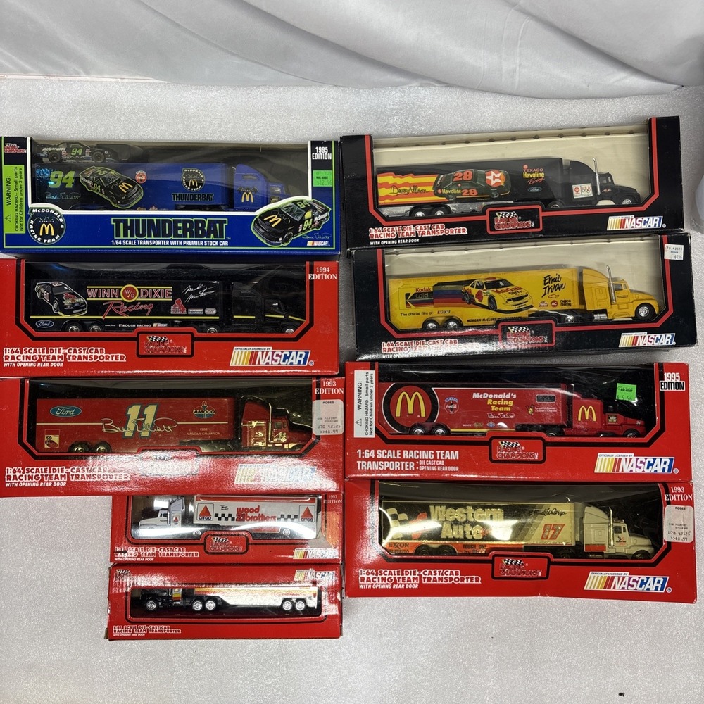Kenworth 1:64/1:87 Diecast Truck Lot NASCAR 1993-1995 Racing Champions NIB